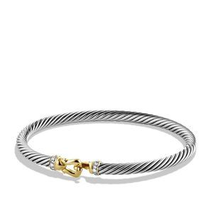 David Yurman Silver and Gold Cable Bracelet